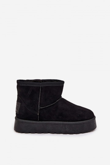 Bottes de neige pour enfants isolées en fourrure SS374018 couleur noire 2