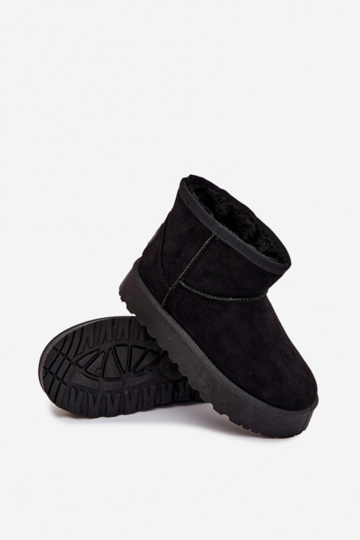 Schneestiefel Kindisch sich Zuarm laufen mit Fell innen SS374018 schZuarze Farbe