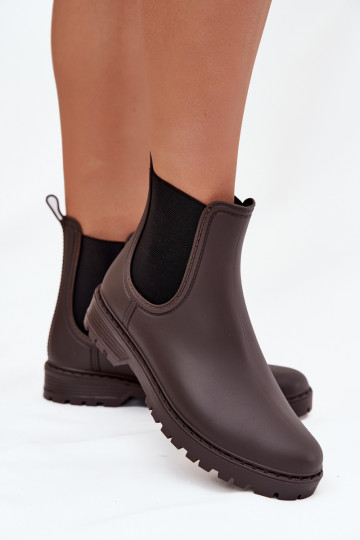 Bottes en caoutchouc FémininElastycznymi DANSstaÀkami CzekoladoÀe Ciariel