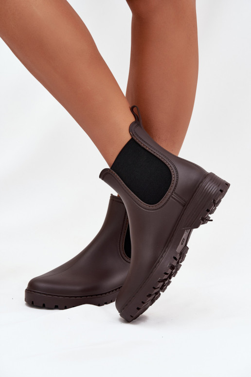 Bottes en caoutchouc FémininElastycznymi DANSstaÀkami CzekoladoÀe Ciariel