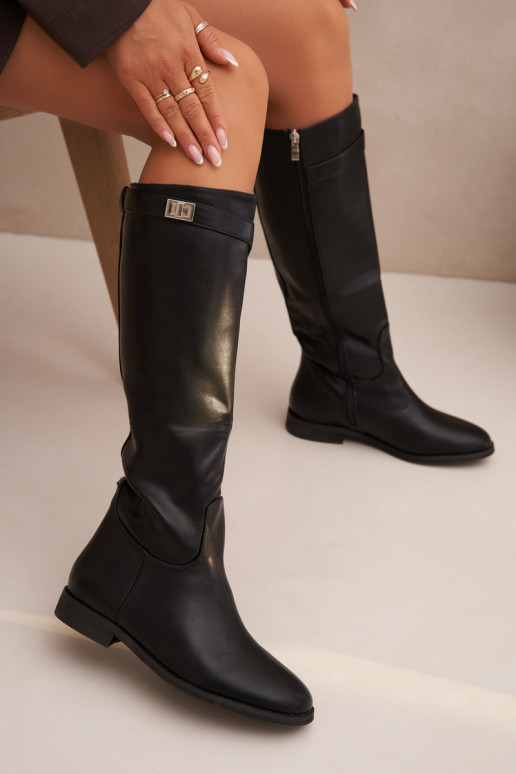 réchauffer bottes pour femmes avec des talons larges avec des sangles I couleur argentm Detalem couleur noire Geraline réchauffer bottes pour femmes avec des talons larges avec des sangles I couleur argentm Detalem couleur noire Geraline