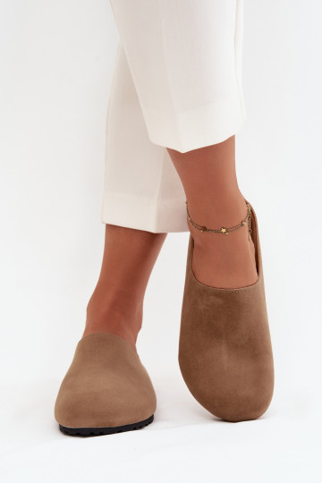 Slippers Klompen Dames met platform beige Sylviane 2