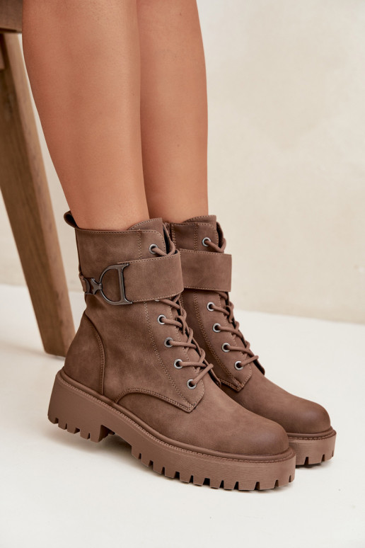 Arbeitsstiefeletten Femininsich Zuarm laufen mit verzierten Absätzen Beige Ulivine Arbeitsstiefeletten Femininsich Zuarm laufen mit verzierten Absätzen Beige Ulivine