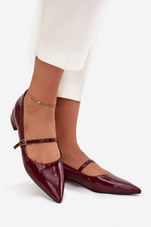 Ballerines laquées Activé Subtilm Obcasie avec des sangles Bourgogne Isvella