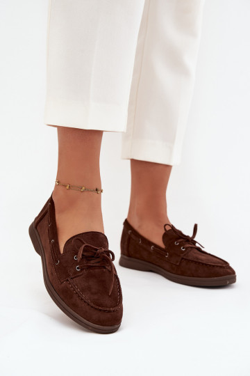 Schuhe Mokassins FrauenZuohnung mit stilvollen Details CzekoladoZue Zalina 2