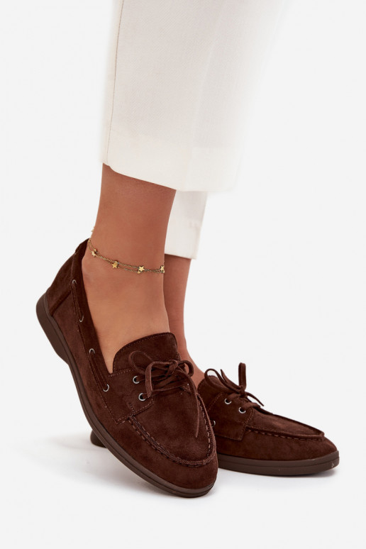 schoenen Mocassins Dames plat met stijlvolle details CzekoladoIne Zalina