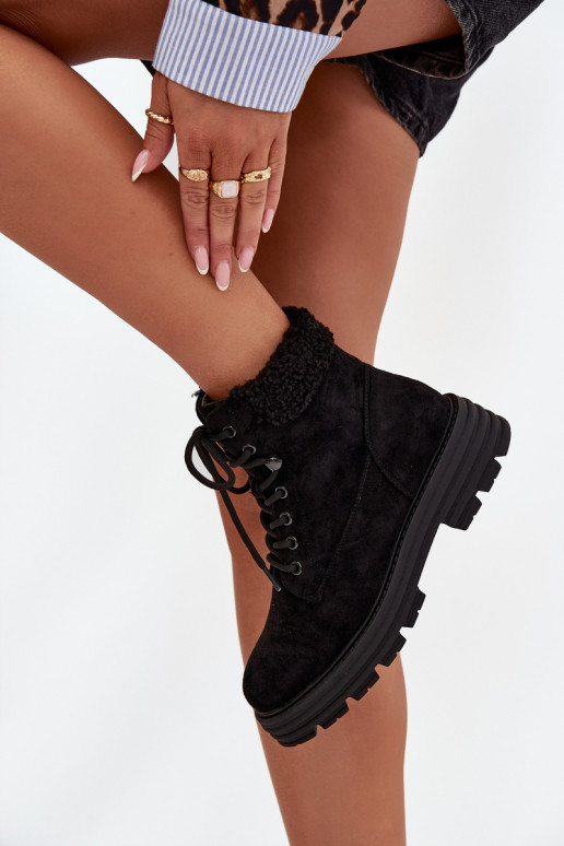 réchauffer chaussures Bottes pour femmes avec des lacets couleur noire Lyrinne réchauffer chaussures Bottes pour femmes avec des lacets couleur noire Lyrinne