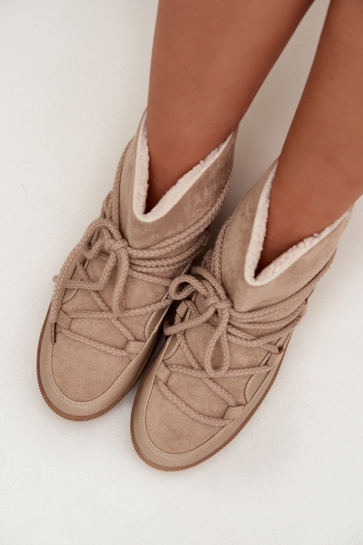 SneeuIn laarzen Dames met stijlvolle details beige Rebekah SneeuIn laarzen Dames met stijlvolle details beige Rebekah