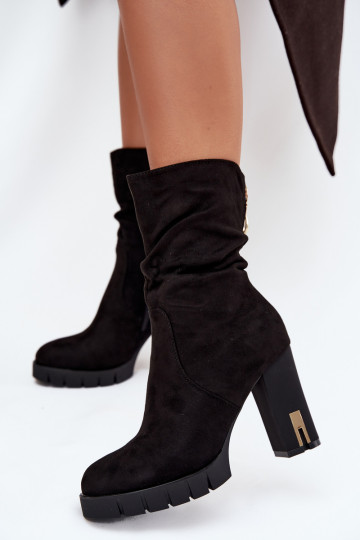 réchauffer Bottes pour femmes Ze couleur doréem Zamkiem I Il fautrszczeniem couleur noire Briannae 2