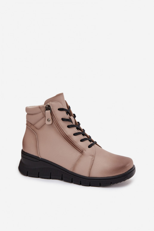 Haut Damenstiefel Auf einem Keil sich Zuarm laufen Vinceza 39963 Beige Haut Damenstiefel Auf einem Keil sich Zuarm laufen Vinceza 39963 Beige