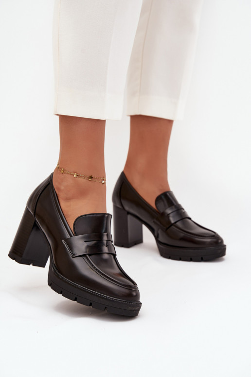 schoenen Dames met hakken van ecoleer CzekoladoIne Ilyssia