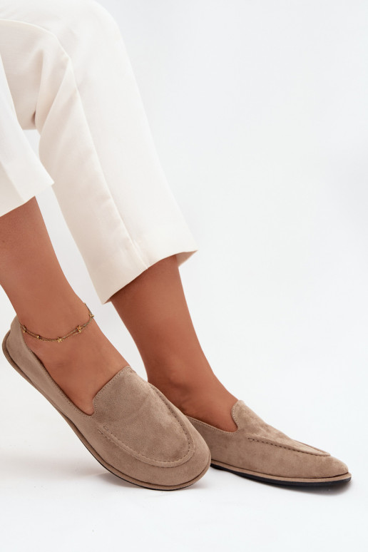 dames mocassinsvan eco-suèdeu gelijk aan beige Miryelle dames mocassinsvan eco-suèdeu gelijk aan beige Miryelle