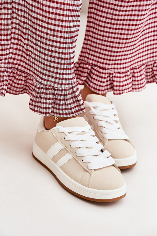 sportschoenen Sneakers model schoenen Dames van ecoleer beige Ravina sportschoenen Sneakers model schoenen Dames van ecoleer beige Ravina