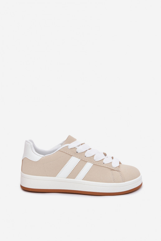 Turnschuhe Sneakers Stilvollllschuhe Feminin aus Öko-Leder Beige Ravina Turnschuhe Sneakers Stilvollllschuhe Feminin aus Öko-Leder Beige Ravina