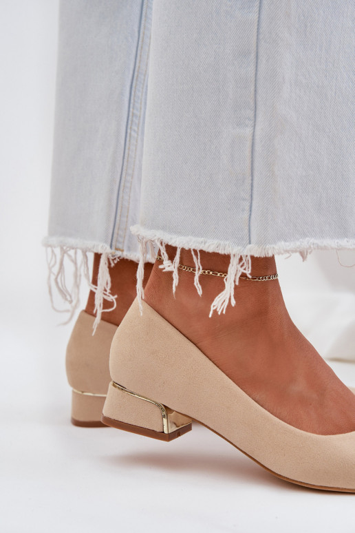 Chaussures Sur un talon bas I Szpiczastymi Noskami beige Terilara Chaussures Sur un talon bas I Szpiczastymi Noskami beige Terilara