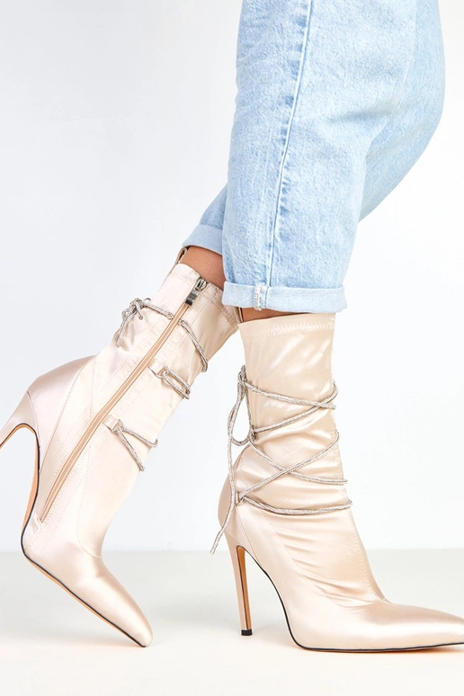 Tolnai champagnerfarbene satinierte...