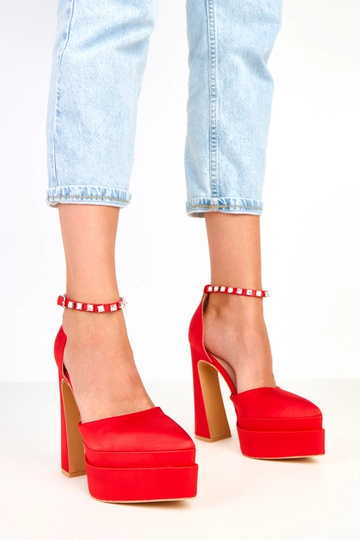 Tolani rote High Heels auf...