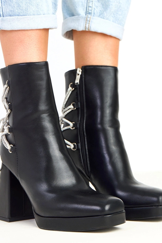 Nancy bottines noires sur talon...