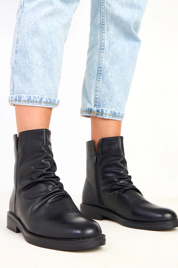Alexis bottines noires pour femmes avec volants à l'avant 2