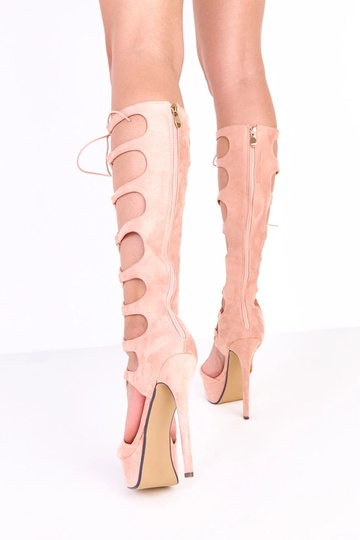 Rosa lange Sandalen mit... 2