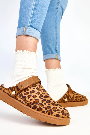 Leopardprint muilen met klittenband Miluska 2