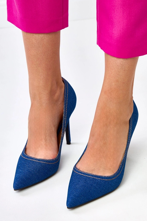 Dunkelblaue High Heels im Jeans-Look... Dunkelblaue High Heels im Jeans-Look...