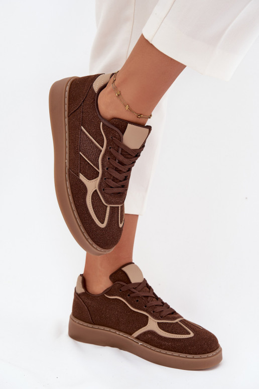 Niedrig Sneakers Stilvollllschuhe Feminin braune Farbe Brenelle Niedrig Sneakers Stilvollllschuhe Feminin braune Farbe Brenelle