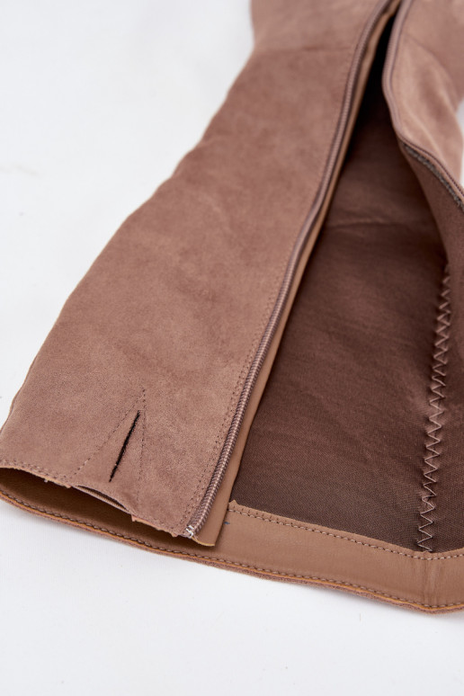 dameslaarzen met hakken Ze gouden kleurm Element beige Nivarae