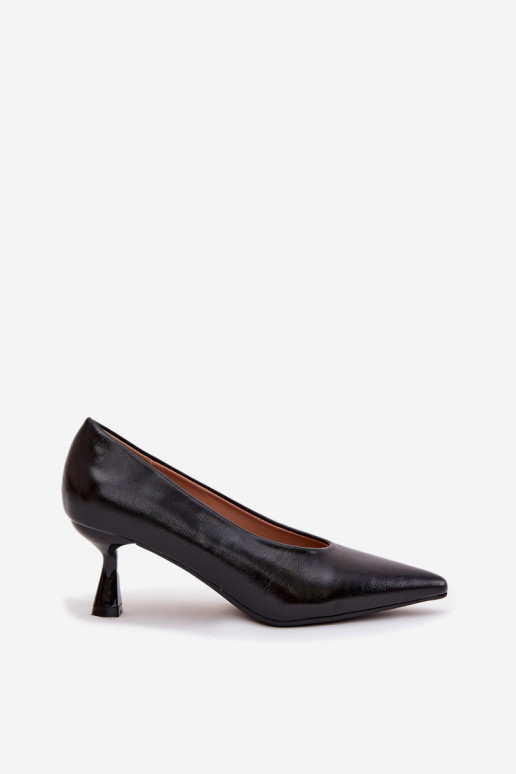 avec effet vernis Chaussures avec des talons fins couleur noire Gavrielle avec effet vernis Chaussures avec des talons fins couleur noire Gavrielle