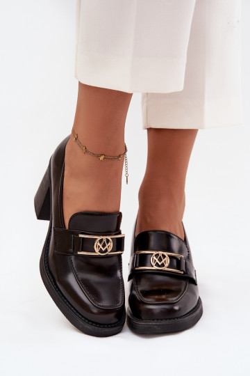 chaussures Féminin avec des talons Ze couleur doréem Detalem CzekoladoÀe Privelle