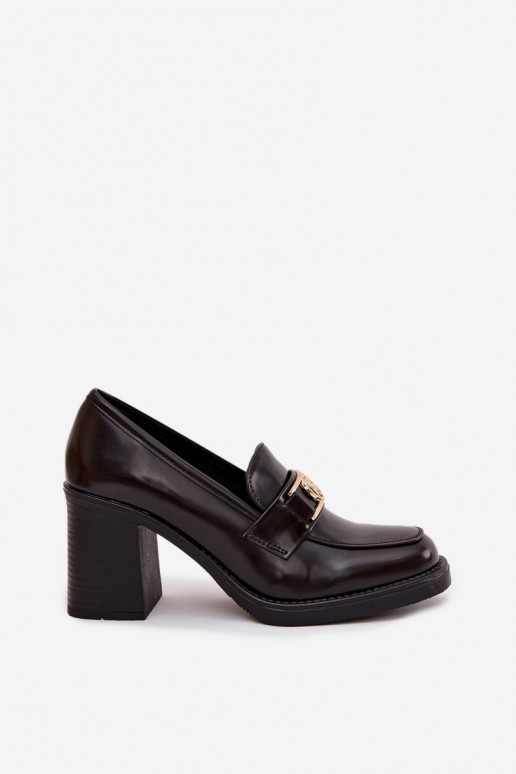 chaussures Féminin avec des talons Ze couleur doréem Detalem CzekoladoÀe Privelle