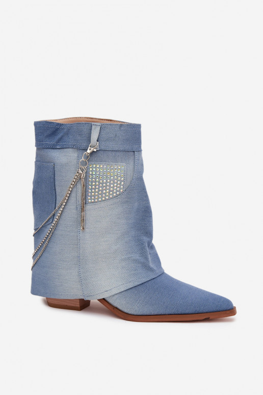 Bottes pour femmes avec des chaînes Il fauttière jean Ilyana Bottes pour femmes avec des chaînes Il fauttière jean Ilyana