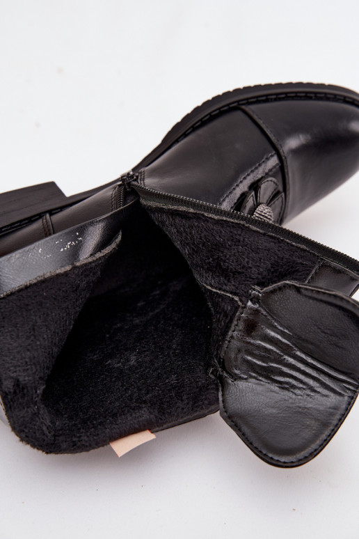 opInarmen Dameslaarzen met brede hakken Met sierlijki met bloemmotievenkami zInart Pravienne