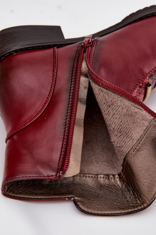sich Zuarm laufen Damenstiefel mit breiten Absätzen Tiermuster Burgund Labise sich Zuarm laufen Damenstiefel mit breiten Absätzen Tiermuster Burgund Labise