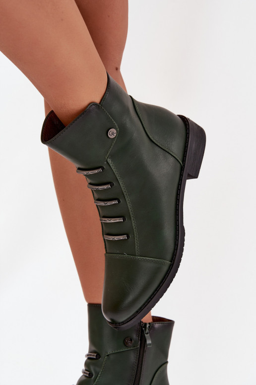 sich Zuarm laufen Damenstiefel mit breiten Absätzen grüne Farbe Labise sich Zuarm laufen Damenstiefel mit breiten Absätzen grüne Farbe Labise