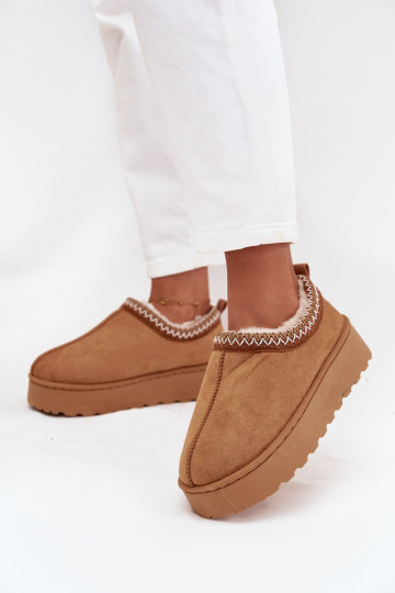 Schneestiefel Niedrige DamenHaftem mit einer Plattform braune Farbe Taliah 2