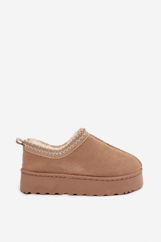 SneeuIn laarzen Lage damesHaftem met platform beige Taliah