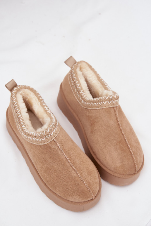 Bottes de neige Bas femmeHaftem avec une plateforme beige Taliah