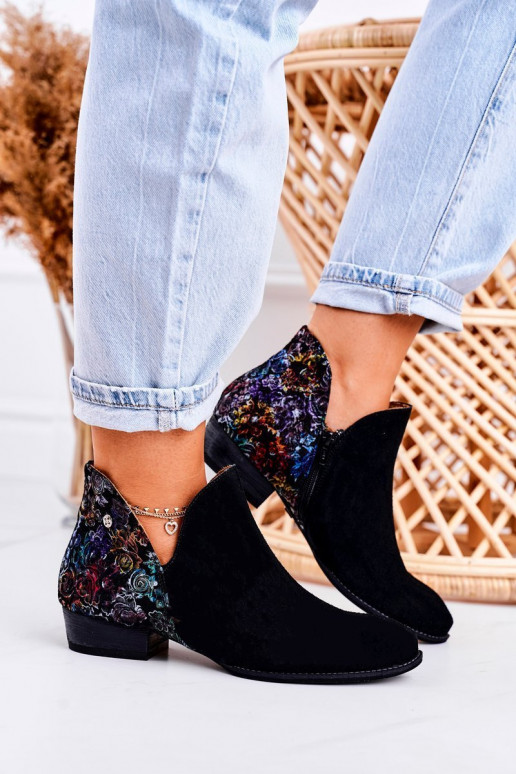 Dameslaarzen Het heeftciejka zInart met bloemen 04091-57