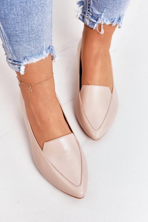 Mocassins avec des talons dorés Laura Messi 2013 beige Mocassins avec des talons dorés Laura Messi 2013 beige