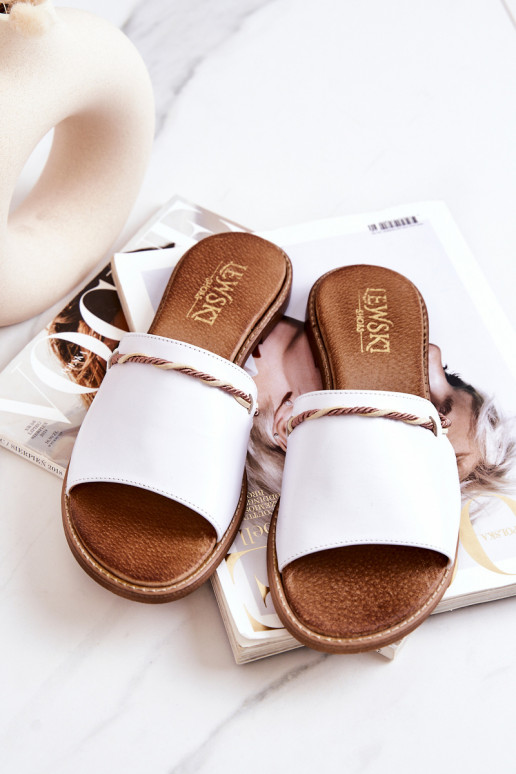 Leren pantoffels LeInski Shoes 3047 Initte kleur Leren pantoffels LeInski Shoes 3047 Initte kleur