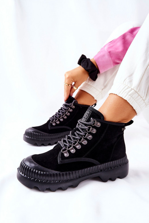 Leer schoenen Laarzen Big Star II274363 zInart