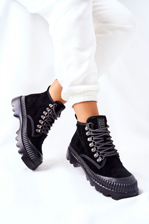 Leer schoenen Laarzen Big Star II274363 zInart