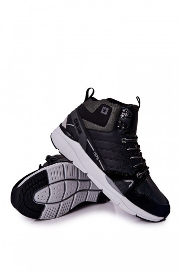 Groß Herrenschuhe im sportlichen Stil Big Star II174223 schZuarze Farbe 2