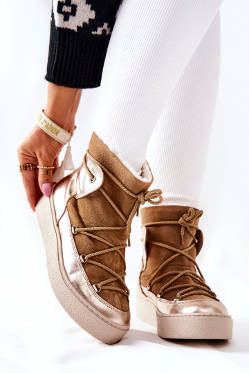 réchauffer Chaussures en daim Bottes de neige marron Clarem