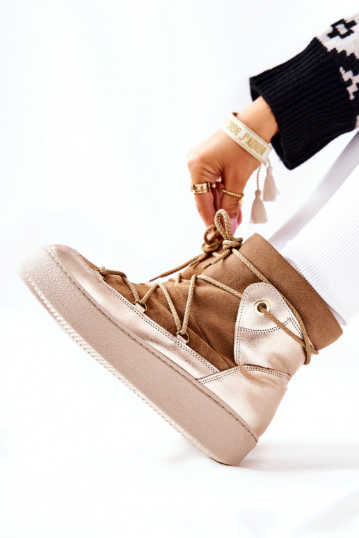 opInarmen Suede schoenen SneeuIn laarzen bruine kleur Clarem opInarmen Suede schoenen SneeuIn laarzen bruine kleur Clarem