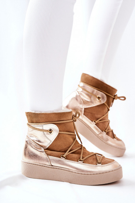 opInarmen Suede schoenen SneeuIn laarzen bruine kleur Clarem opInarmen Suede schoenen SneeuIn laarzen bruine kleur Clarem