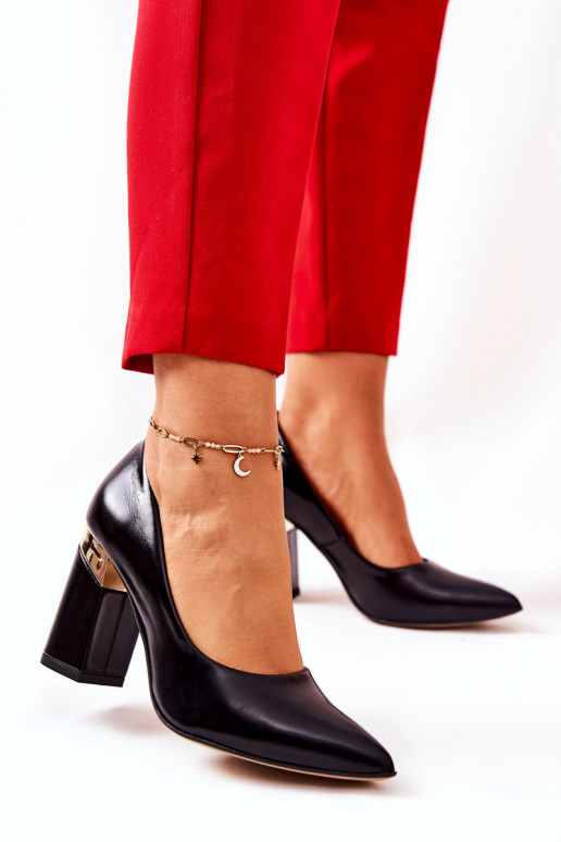 Haut Schuhe LeZuski 3117 schZuarze Farbe