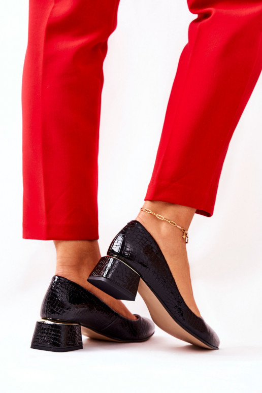 Leer met imitatie slangenleer Schoenen LeInski 3118 zInart Leer met imitatie slangenleer Schoenen LeInski 3118 zInart