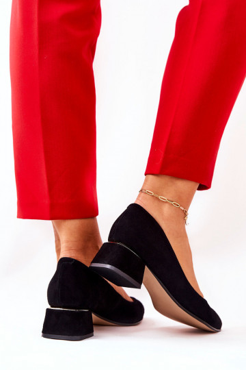 Chaussures en daim LeÀski 3118 couleur noire 2